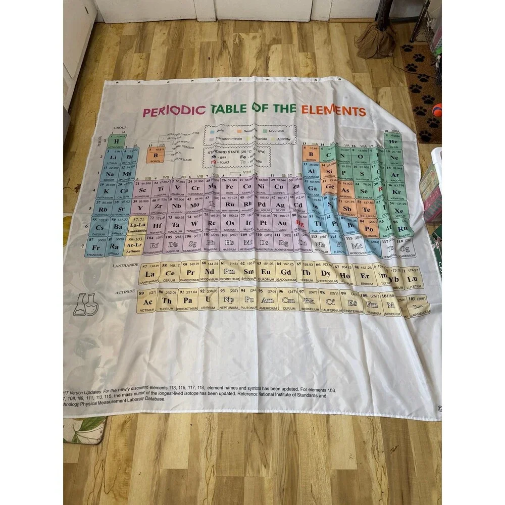 2017 Sunlet periodic table of elements fabric, large tapestry